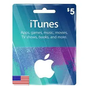 گیفت کارت اپل آیتیونز/آیتونز 5 دلاری آمریکا