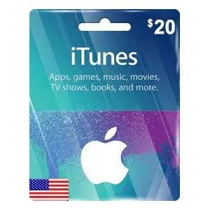 گیفت کارت اپل آیتیونز/آیتونز 20 دلاری آمریکا