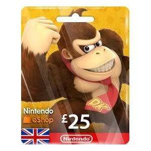 کارت نینتندو سویچ 25 پوندی انگلستان Nintendo eShop 25UK