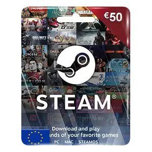 گیفت کارت استیم والت 50 یورو Steam Wallet Gift Cards