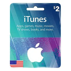 گیفت کارت اپل آیتیونز/آیتونز 2 دلاری آمریکا