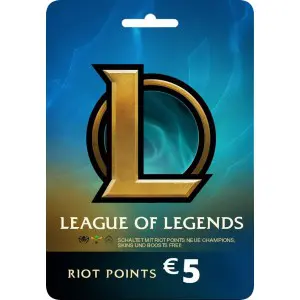 گیفت کارت لیگ آف لجندز 5 یورو اروپا League of Legends Riot Points