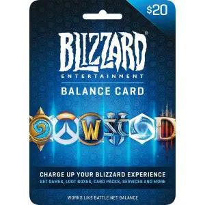 گیفت کارت بلیزارد بتل نت 20 دلاری battle.net balance card