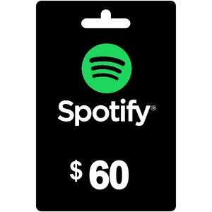 گیفت کارت های اسپاتیفای Spotify شارژ 60 دلاری یا 6 ماهه