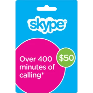 اسکایپ کردیت 50 دلاری گیفت کارت Skype Credit Gift Card