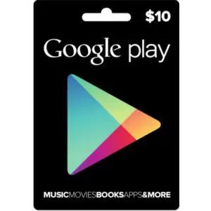 گیفت کارت 10 دلاری گوگل پلی استور Google Play $10 Gift Card