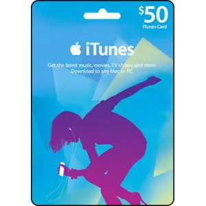 گیفت کارت اپل آیتیونز/آیتونز 50 دلاری آمریکا